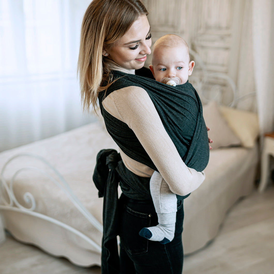 Wrap elastic - sistem sănătos și confortabil de purtare nou-născut