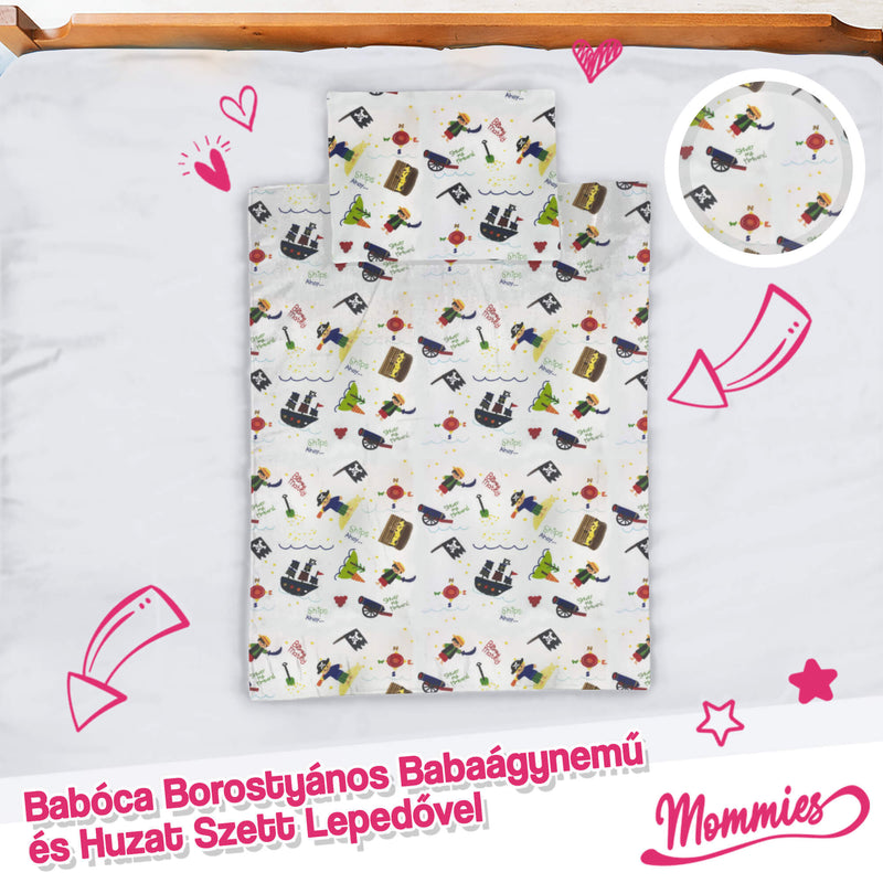 Set de lenjerie de pat pentru bebeluși cu chihlimbar (5 piese) - Mommies.ro -