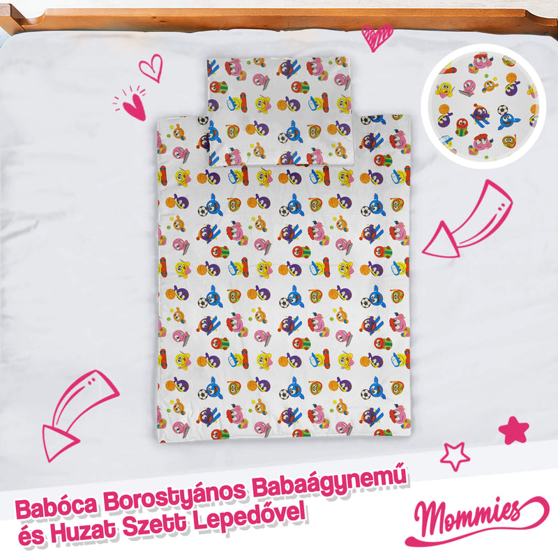 Set de lenjerie de pat pentru bebeluși cu chihlimbar (5 piese) - Mommies.ro -