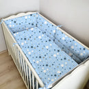 Setul de pătuț pentru copii (saltea, cearșaf si barieră de protecție)