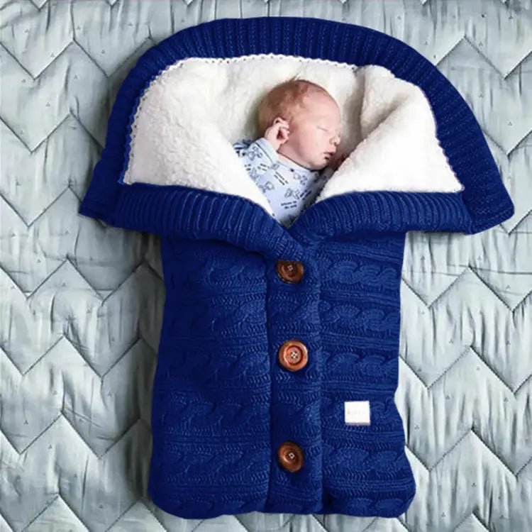 Sac de dormit pentru bebe cu căptușeală - Sac de dormit tricotat pentru toamnă și iarnă