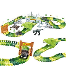 Încarcă imaginea în vizualizatorul Galerie, Set autostradă cu dinozauri și două mașinuțe incluse
