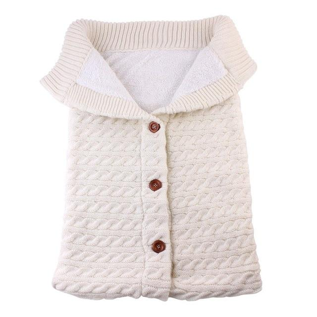 Sac de dormit pentru bebe cu căptușeală - Sac de dormit tricotat pentru toamnă și iarnă