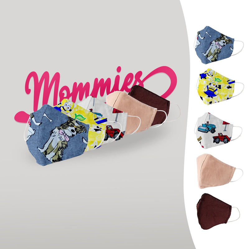Masti lavabile textile pentru copii 5 buc.