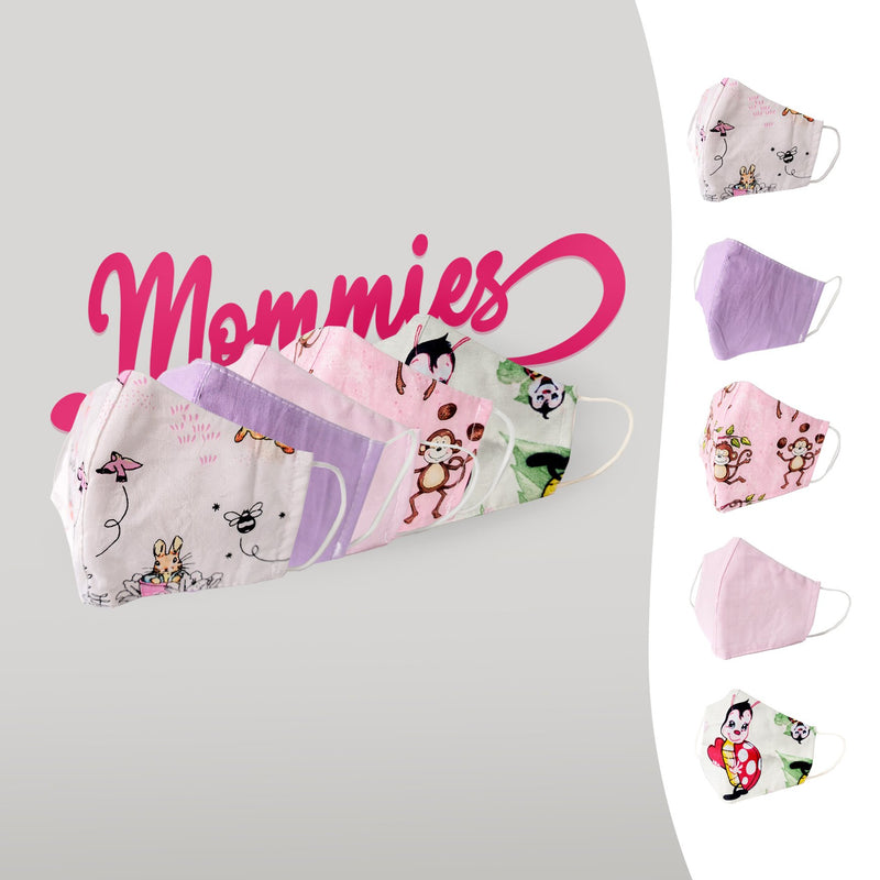 Masti lavabile textile pentru copii 5 buc.